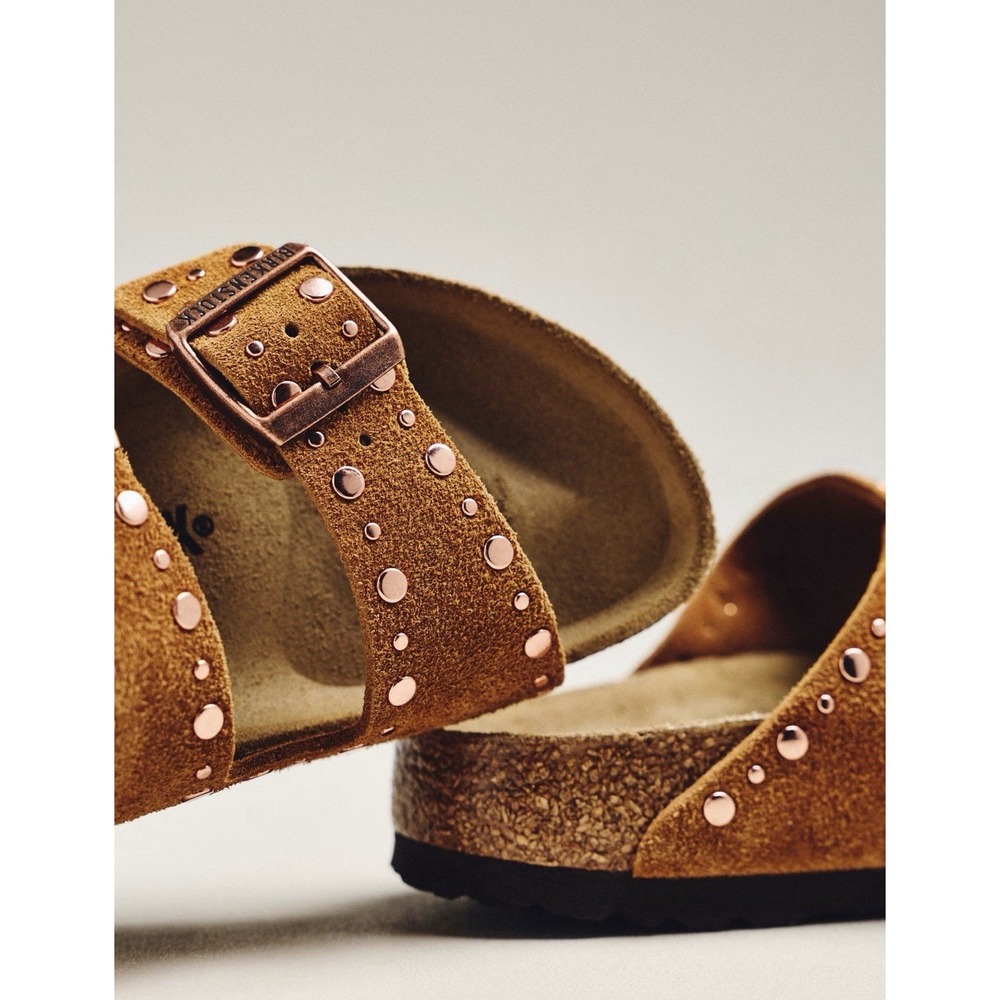 NEW Birkenstock Arizona Rivets Free People Sandals – Mink Size 38 / 7 7.5 - Picture 3 of 5